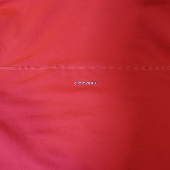 Adidas Women’s ClimaWarm Hoodie Small Coral Pink Long Sleeve Thumbholes - Picture 4 of 6